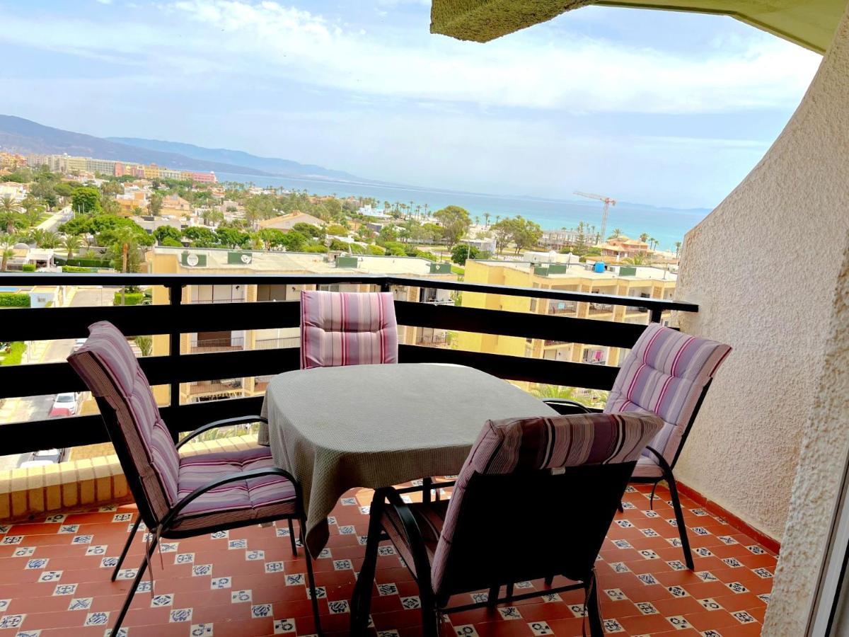 Apartamento Roquetas De Mar Urbanizacion, 2 Dormitorios, Gran Terraza Con Vista Al Mar, Wi-Fi, Parking Y Piscina Dış mekan fotoğraf