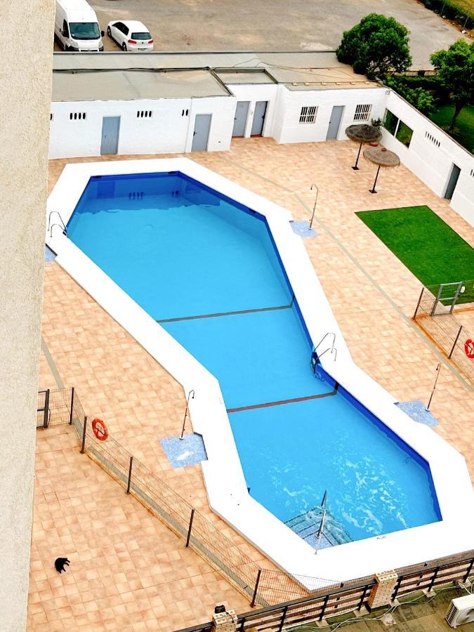 Apartamento Roquetas De Mar Urbanizacion, 2 Dormitorios, Gran Terraza Con Vista Al Mar, Wi-Fi, Parking Y Piscina Dış mekan fotoğraf